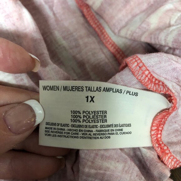 Gloria Vanderbilt Tunic Womens Size 1X Maroon Pink Sleeveless Relaxed Top - Picture 6 of 9